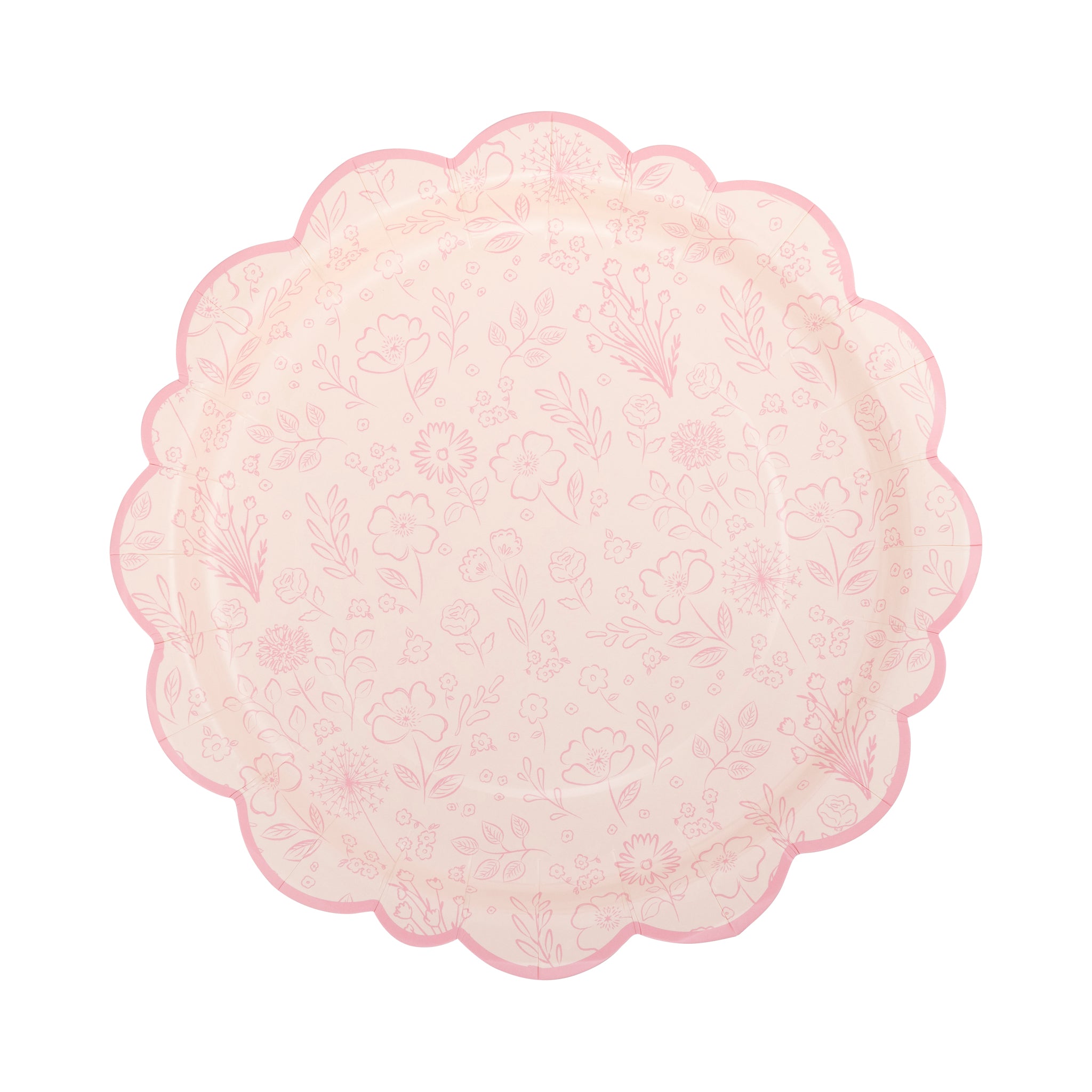 PEM1141 - Pembroke Pink Floral 10" Plate – My Minds Eye Paper Goods ...