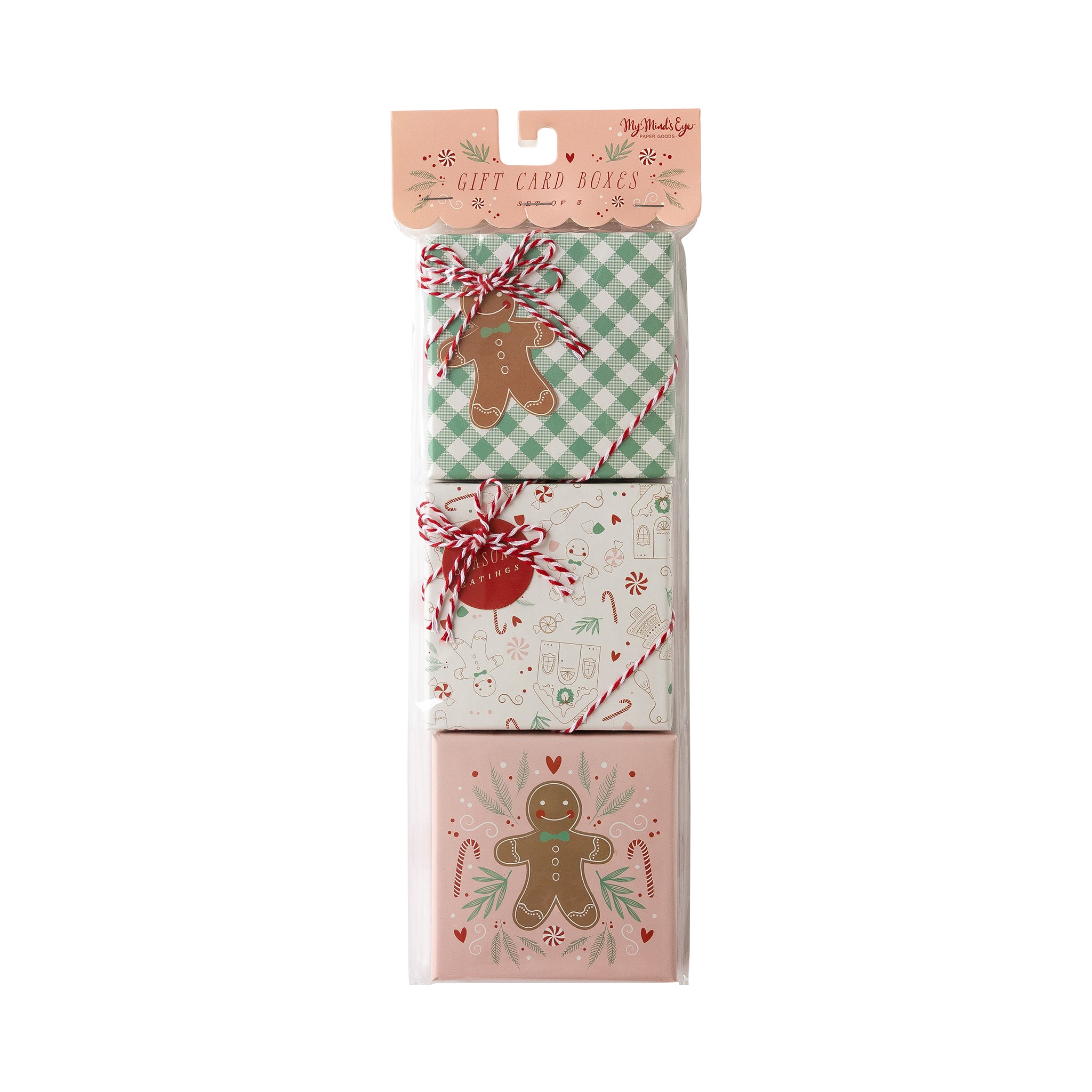 PLGC60 Classic Gingerbread Gift Card Boxes My Minds Eye Paper Goods