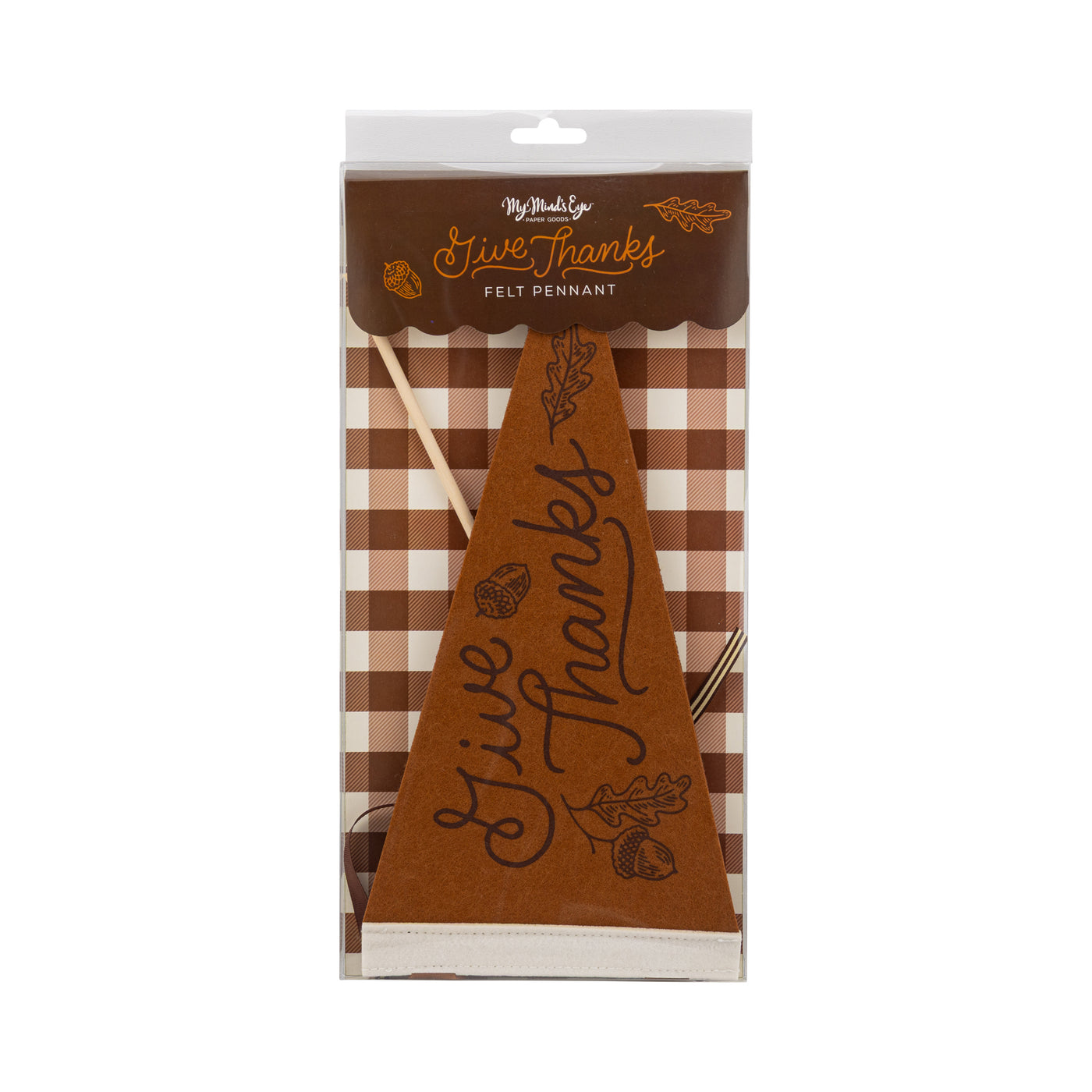 AGT1215 - Acorns Give Thanks Felt Pennant