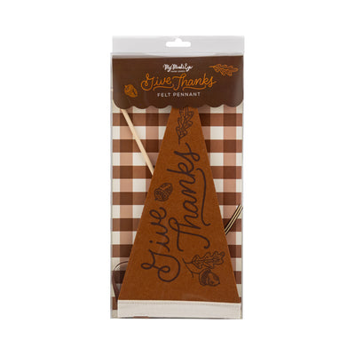 AGT1215 - Acorns Give Thanks Felt Pennant