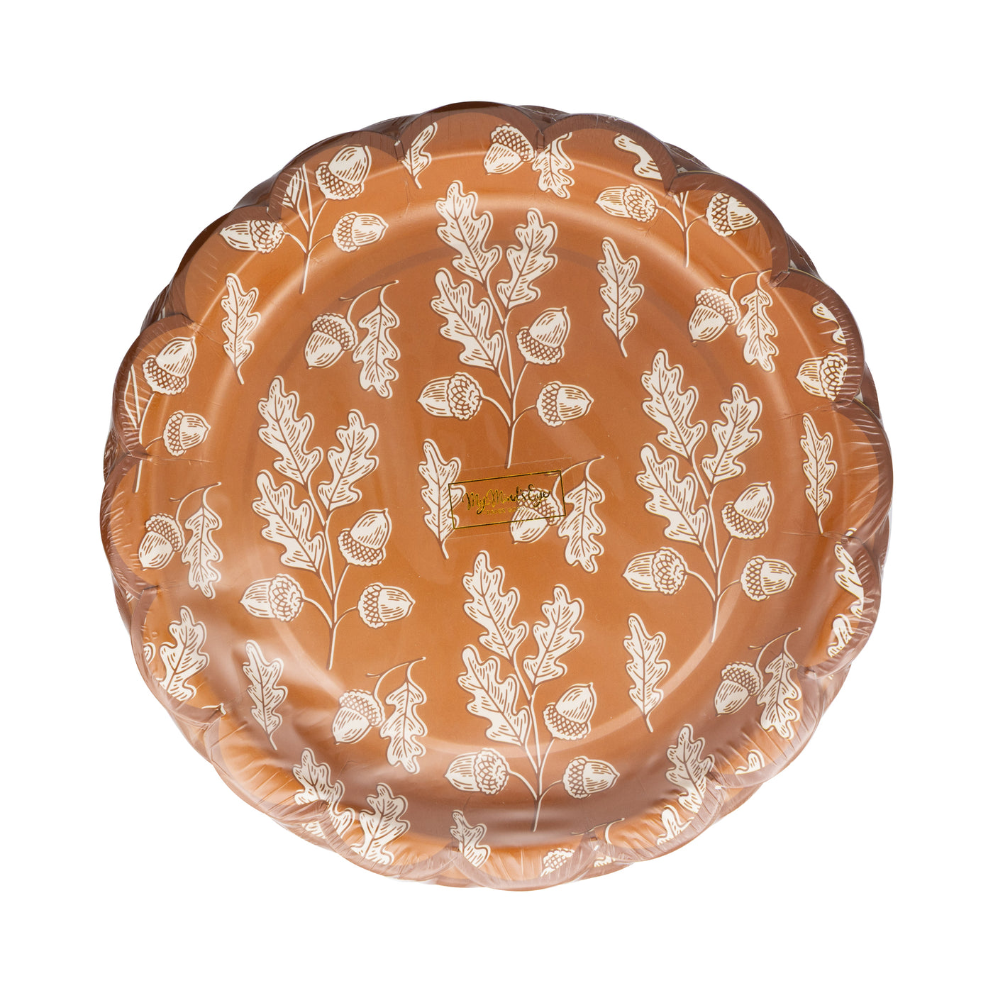 AGT1240 - Acorns Scalloped Circle Paper Plate