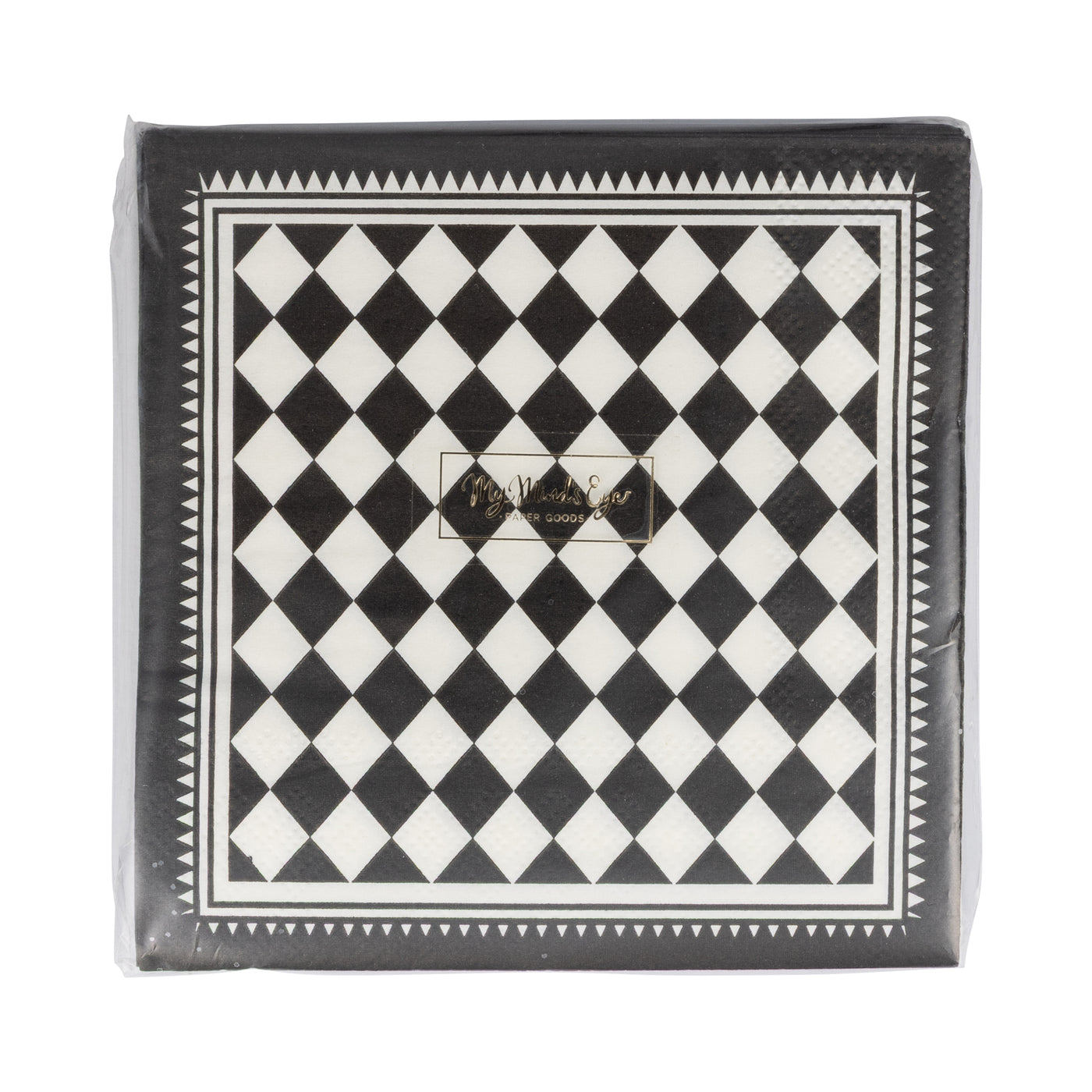 APO1239 - Black Checkers Cocktail Napkin