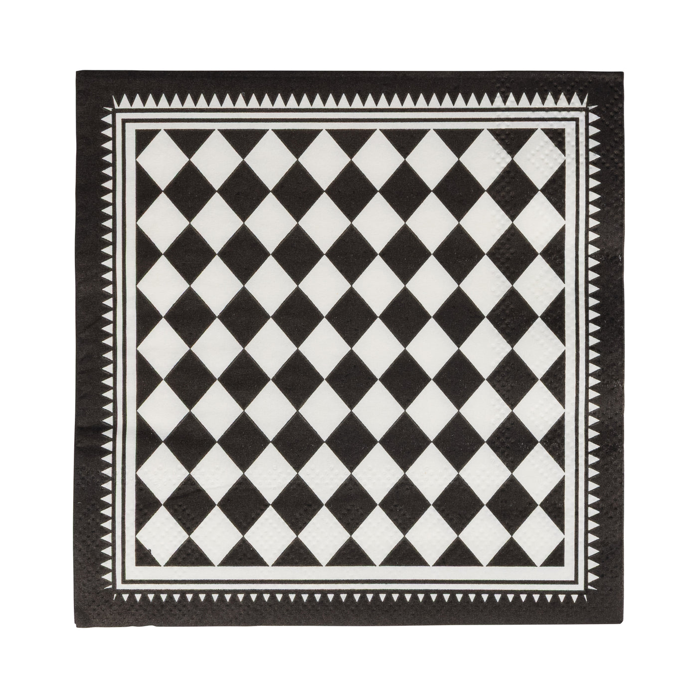 APO1239 - Black Checkers Cocktail Napkin