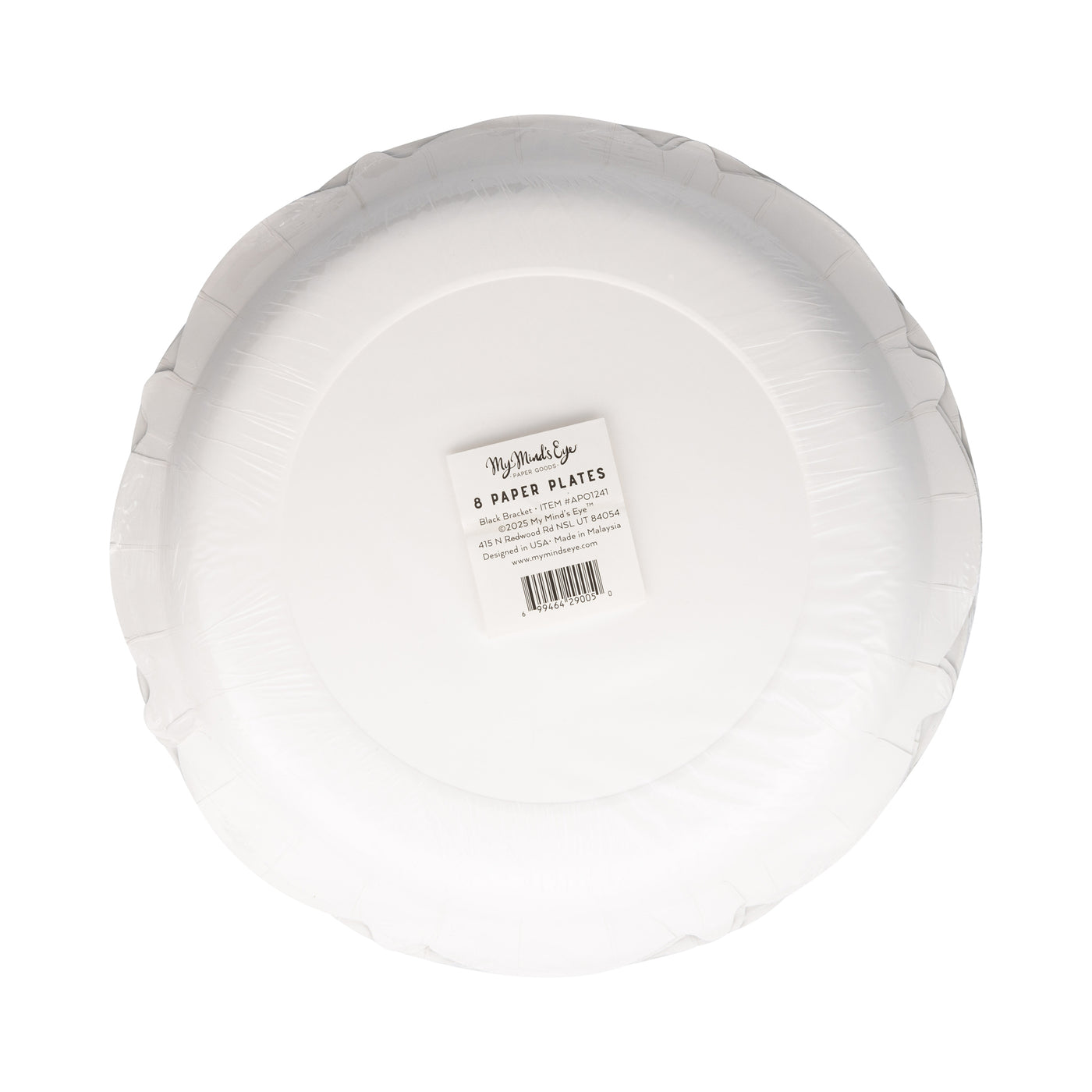 APO1241 - Black Bracket Edge Paper Plate