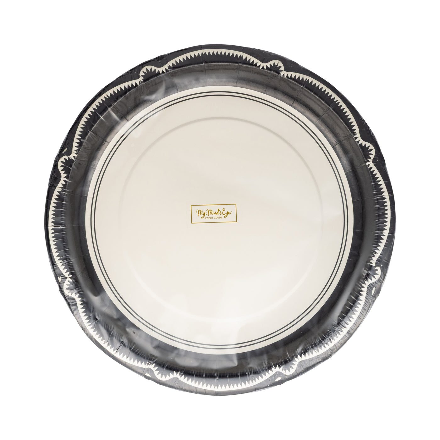 APO1241 - Black Bracket Edge Paper Plate