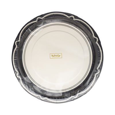 APO1241 - Black Bracket Edge Paper Plate