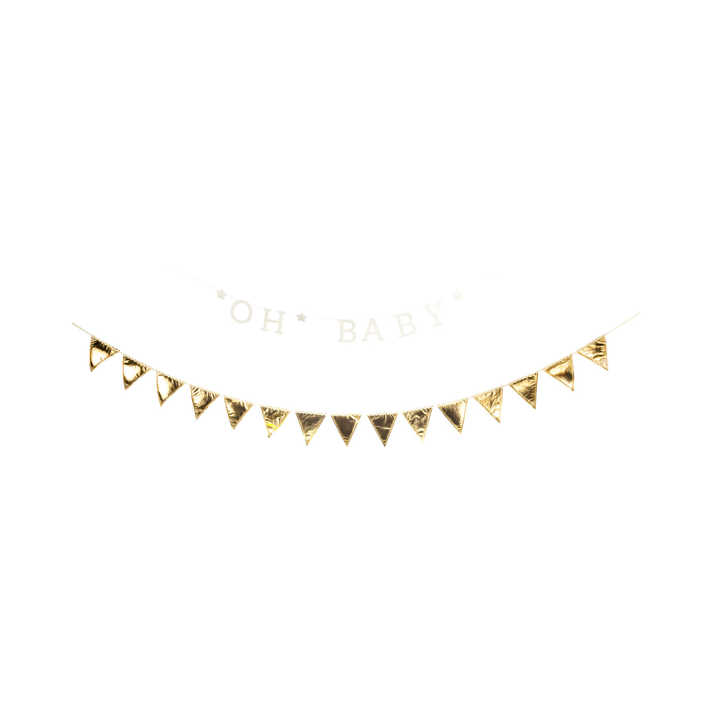 BAB1104 - Oh Baby Felt and Gold Banner Set