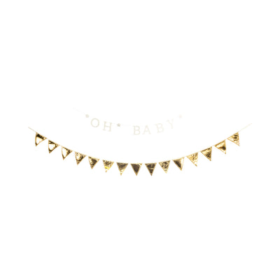 BAB1104 - Oh Baby Felt and Gold Banner Set