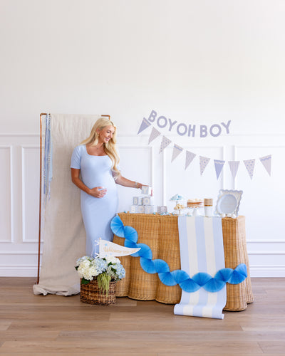 BAB1106 - Blue Tissue Bunting Banner