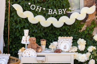 BAB1107 - Cream Tissue Bunting Banner