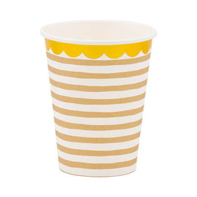 BAB1114 - Tan Striped Cup