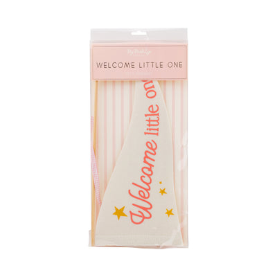 BAB1115 - Welcome Little One Pink Pennant
