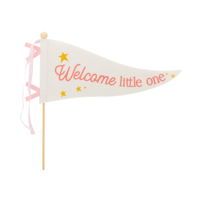 BAB1115 - Welcome Little One Pink Pennant