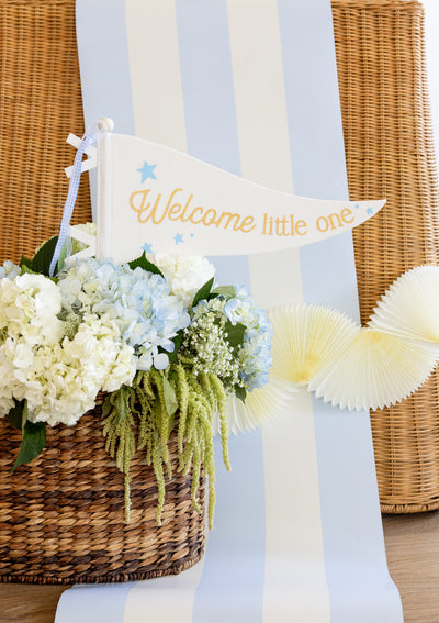 BAB1116 - Welcome Little One Blue Pennant