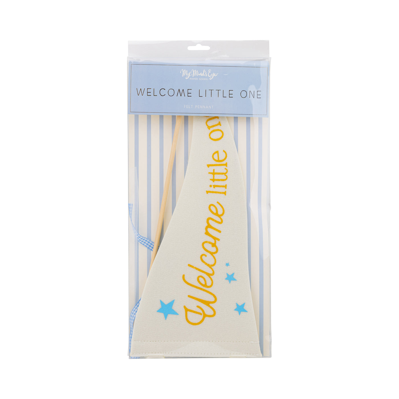 BAB1116 - Welcome Little One Blue Pennant