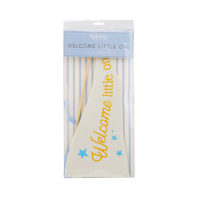 BAB1116 - Welcome Little One Blue Pennant