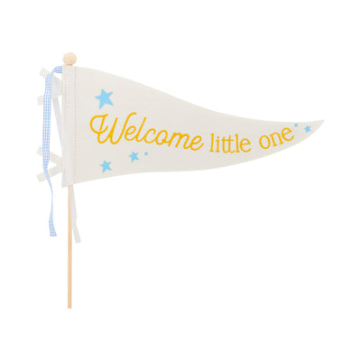 BAB1116 - Welcome Little One Blue Pennant