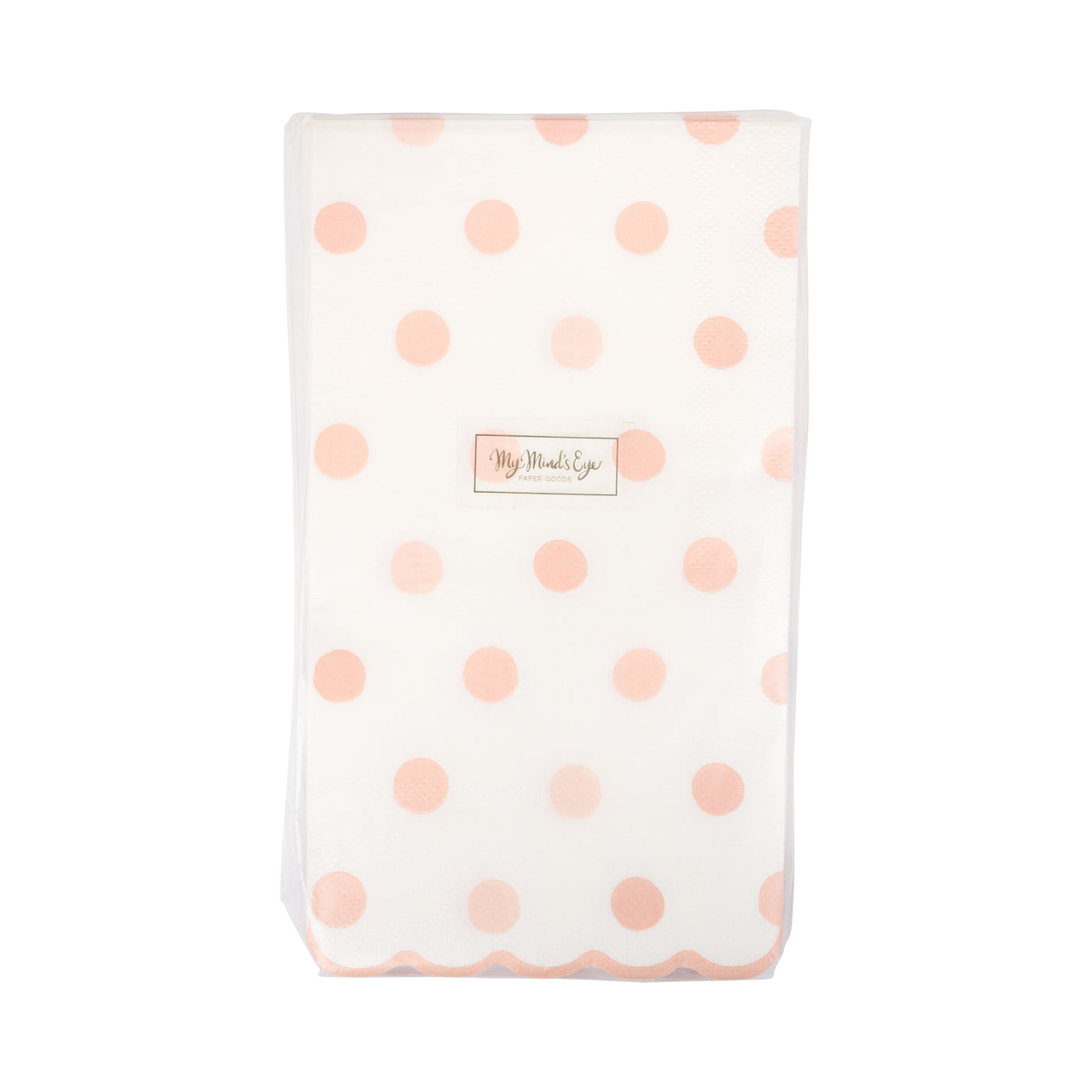 BAB1136 - Baby Pink Polka Dot Dinner Napkin