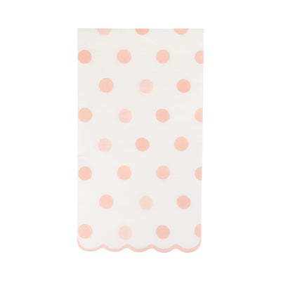 BAB1136 - Baby Pink Polka Dot Dinner Napkin