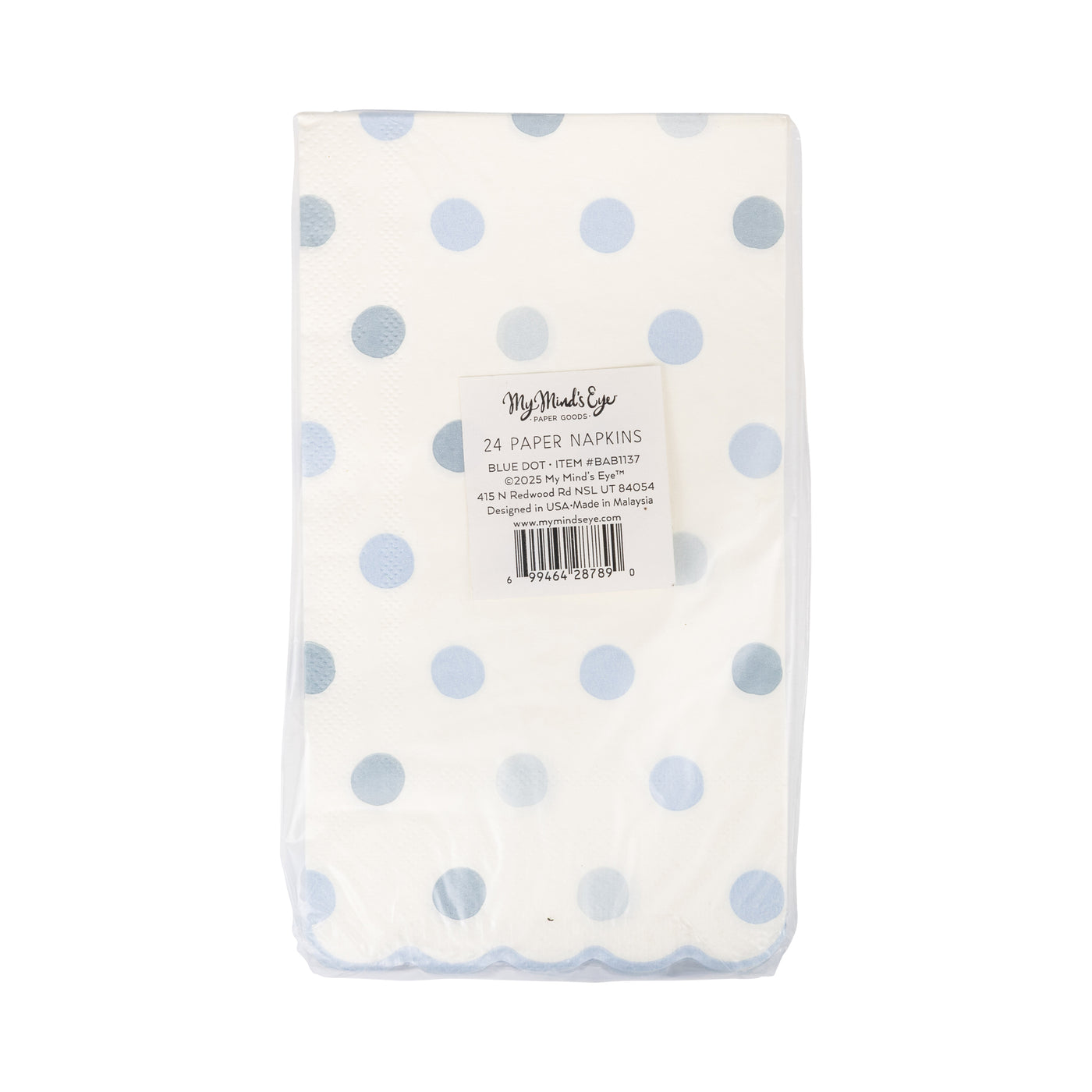 BAB1137 - Baby Blue Polka Dot Dinner Napkin