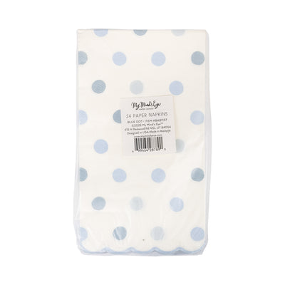 BAB1137 - Baby Blue Polka Dot Dinner Napkin