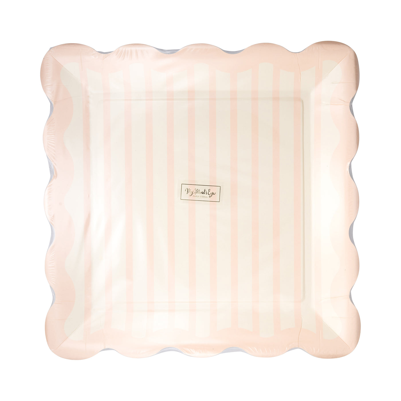 BAB1140 - Pink Striped 10" Plate