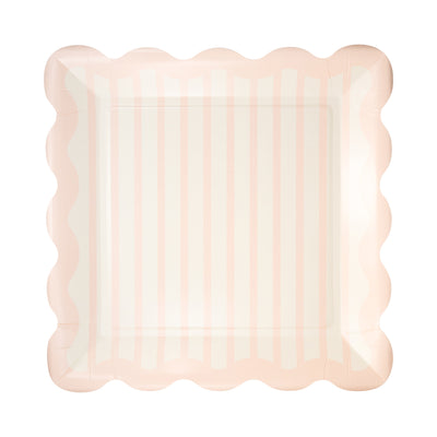 BAB1140 - Pink Striped 10" Plate