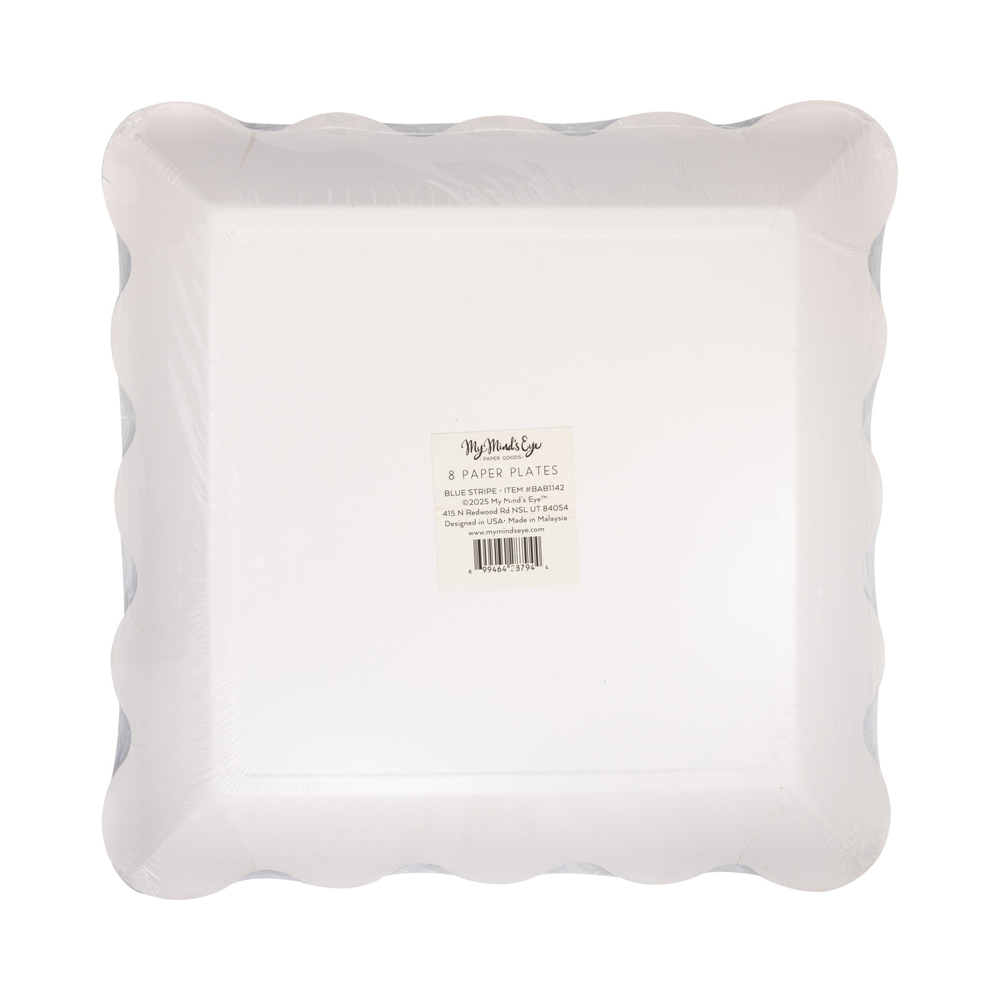 BAB1142 - Blue Striped 10" Plate