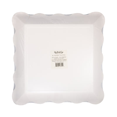 BAB1142 - Blue Striped 10" Plate