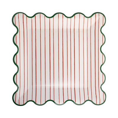 BAK1241 - Mrs Claus Bakery Striped Plate