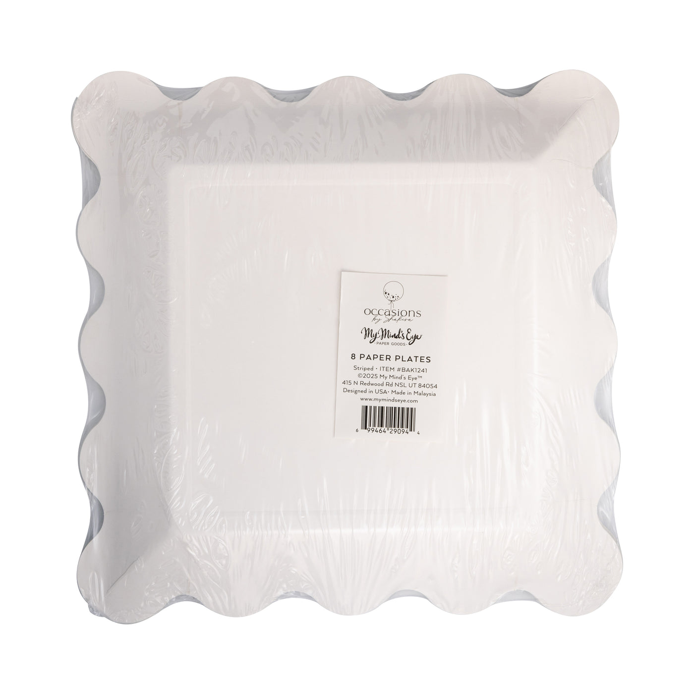 BAK1241 - Mrs Claus Bakery Striped Plate
