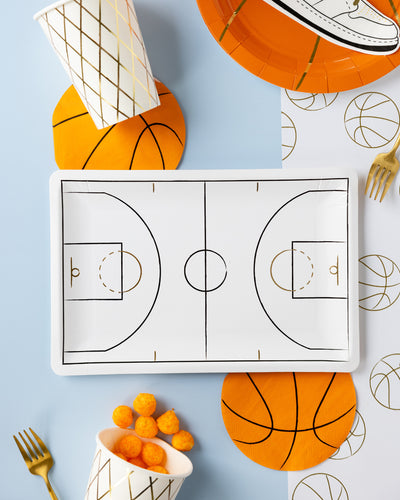 BBL1038 - Basketball Shaped Paper Cocktail Napkin