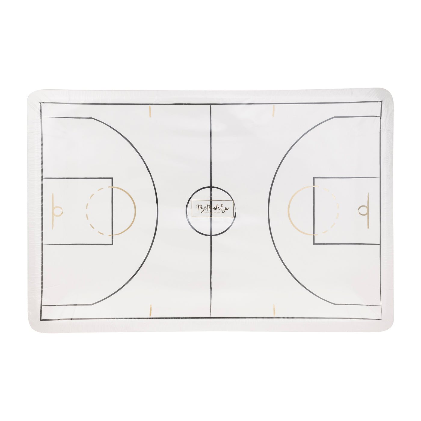BBL1041 - Basketball Court Shaped Paper Plate