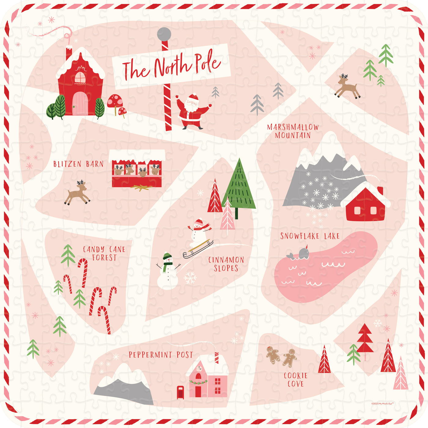 BEC1022 - Believe North Pole Map Puzzle