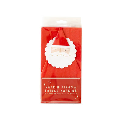 BEC1038 - Believe Santa Napkin Ring and Napkin Set