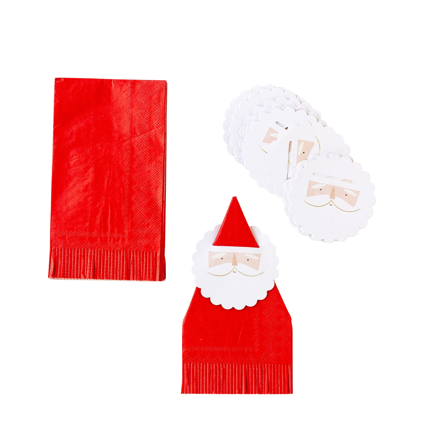 BEC1038 - Believe Santa Napkin Ring and Napkin Set