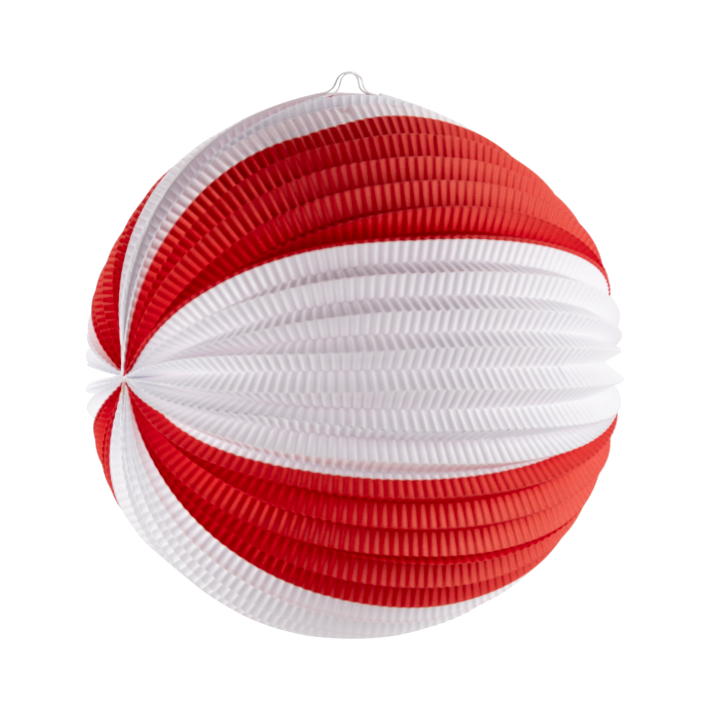 BEC1103 - Red and Cream Accordion Paper Lanterns