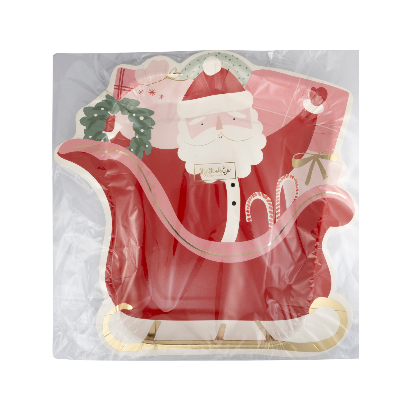 BEC1140 - Santa's Sleigh Shaped Paper Plates