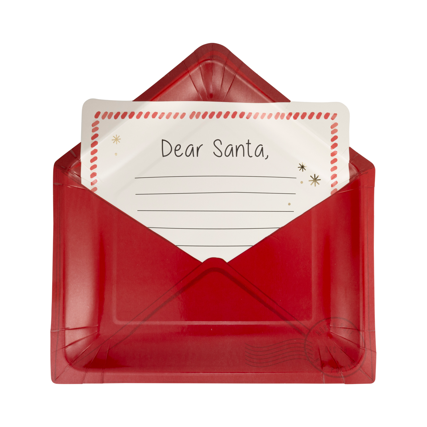 BEC1141 - Letter to Santa Shaped Paper Plates