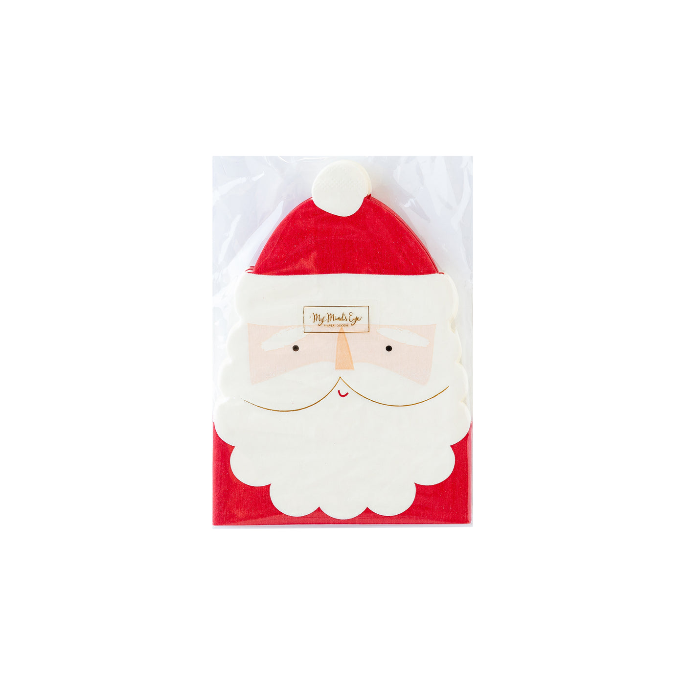 BEC938 - Believe Santa Face Shaped Guest Napkin