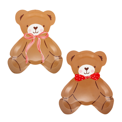 BER1240 - Occasions Beary Loved Teddy Bear Shaped Plate Set