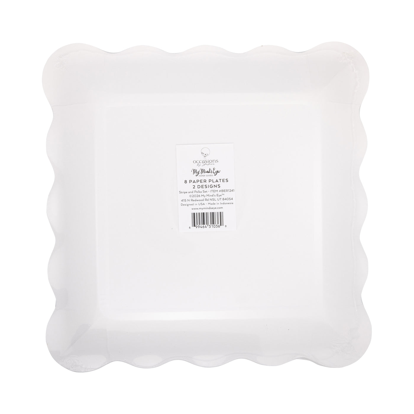 BER1241 - Occasions Beary Loved Stripe and Polka Plate Set