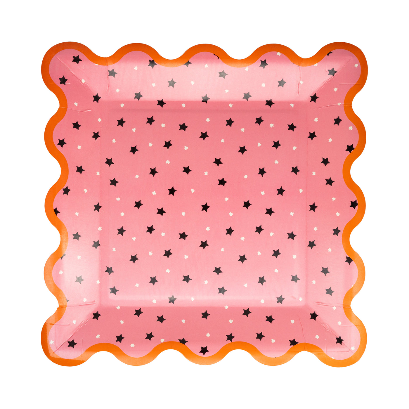 BLL1240 - Pink with Black Star Paper Plate