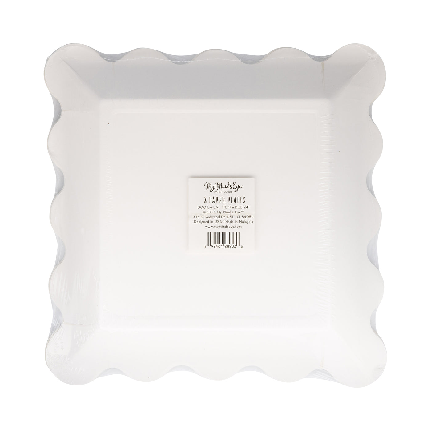 BLL1241 - Pink & Orange Boo La La Paper Plate