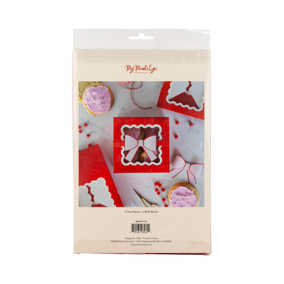 BOW1110 - Red Bow Ric Rac Cookie Box