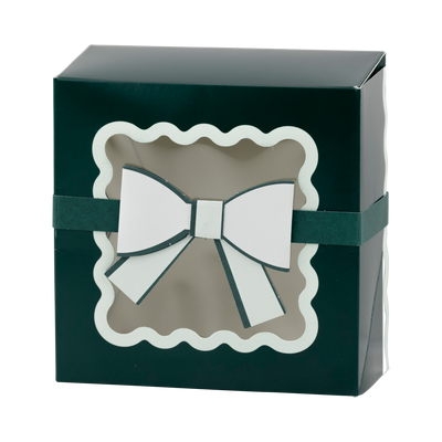 BOW1111 - Green Bow Ric Rac Cookie Box