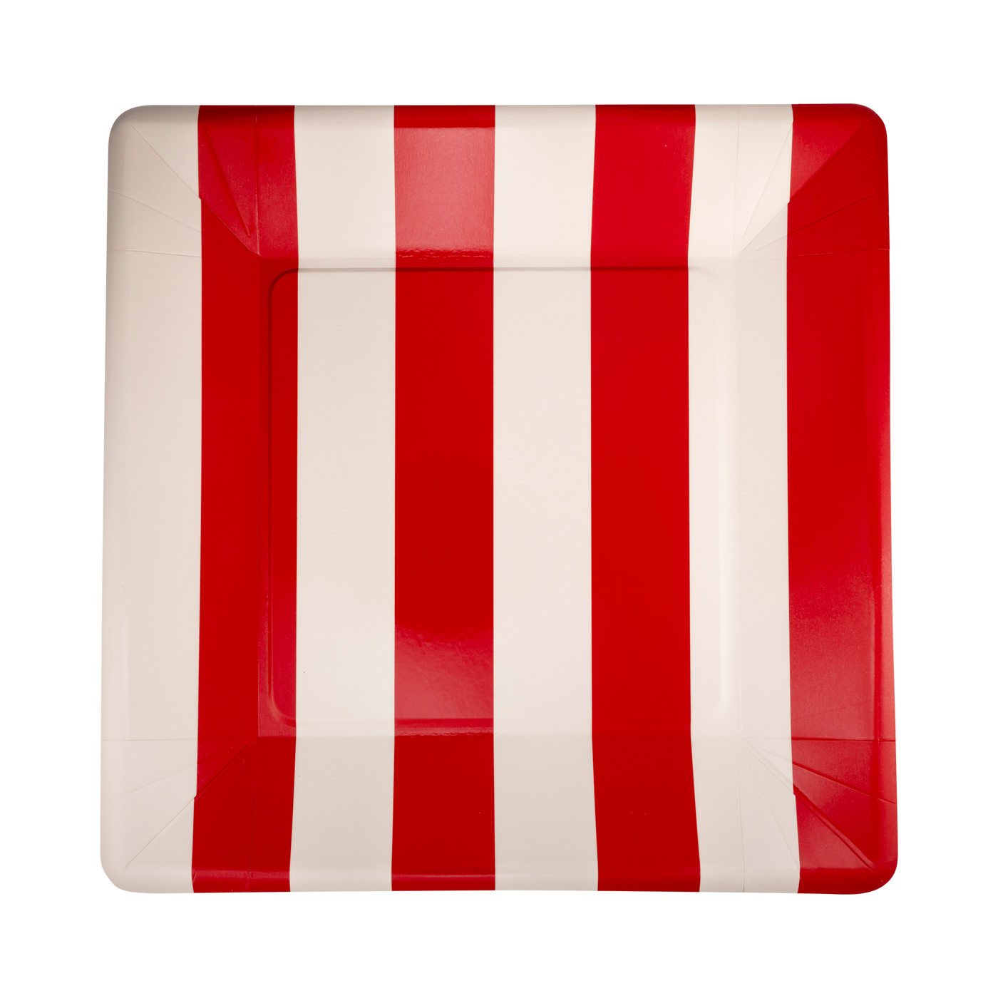 BOW1140 - Red and Pink Striped 11" Plate