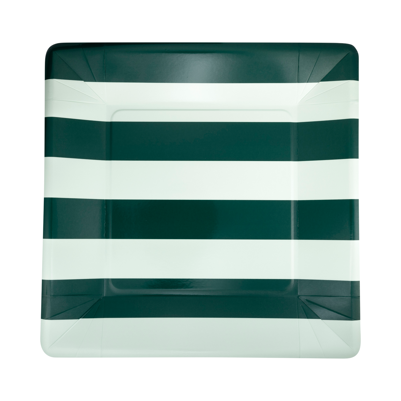 BOW1141 - Green and Mint Striped 11" Plate