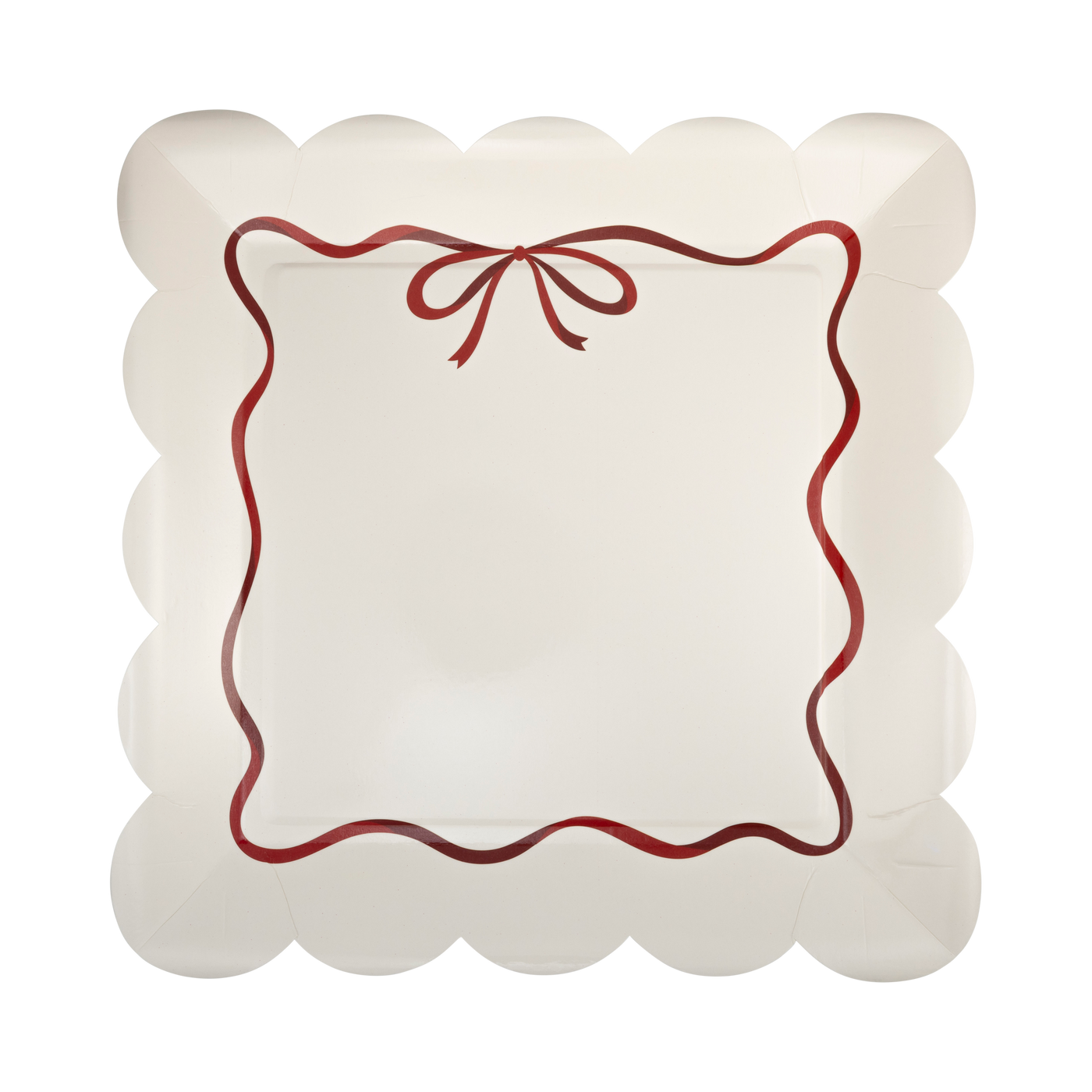 BOW1144 - Red Bow Border 10" Plate