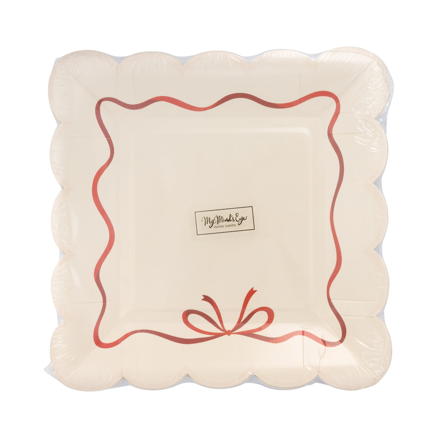 BOW1240 - Red Bow Border Plate